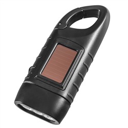 Фонарь с динамо-машиной и солнечной батареей на постапокалипсис Dynamo Solar Tac Flashlight Black - обеспечит вас постоянным источником света мощностью в 100 Lm даже при условии полного отсутствия электричества и батареек! Мастхэв в вашем тревожном рюкзаке (№28)