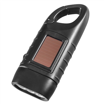 Фонарь с динамо-машиной и солнечной батареей на постапокалипсис Dynamo Solar Tac Flashlight Black - обеспечит вас постоянным источником света мощностью в 100 Lm даже при условии полного отсутствия электричества и батареек! Мастхэв в вашем тревожном рюкзаке (№28)