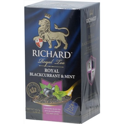 Richard. Черная смородина и Мята карт.упаковка, 25 пак.
