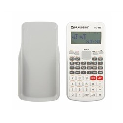 Калькулятор инженерный двухстрочный BRAUBERG SC-880-N 417 функций, 10+2 разр, батарея, БЕЛЫЙ, 250526