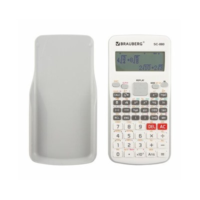 Калькулятор инженерный двухстрочный BRAUBERG SC-880-N 417 функций, 10+2 разр, батарея, БЕЛЫЙ, 250526