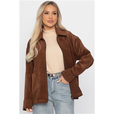 Жакет вельветовый Реджина (коричневый) Б14563-9М