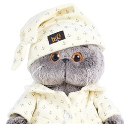 Мягкая игрушка "Кот Басик в пижаме " (19 см)