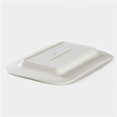 Блюдо Magistro Crotone, 35.7×25.6×3.1 см, прямоугольное, фарфор, белое