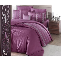 Сатиновое Постельное белье Евро 2 сп. V.I.P Moonlıght SATIN First Choice