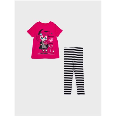 Комплект для девочки: футболка, леггинсы