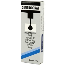 Тушь для рапидографа Centropen, черная, с капельницей,18 г, пластик. флакон