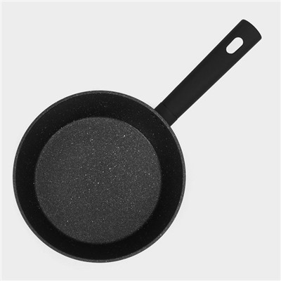 Ковш с крышкой Доляна «Первый дом», 1.2 л, d=18 см, антипригарное покрытие, индукция, алюминий, чёрный