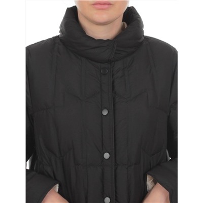 H24-322 BLACK Куртка пуховая облегченная женская (белый утиный пух)