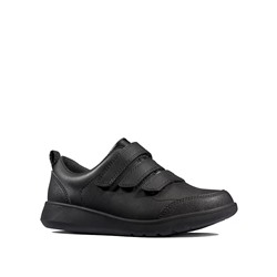 Kids' Leather Riptape School Shoes (Kid size 10-2.5)