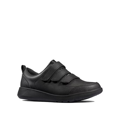 Kids' Leather Riptape School Shoes (Kid size 10-2.5)
