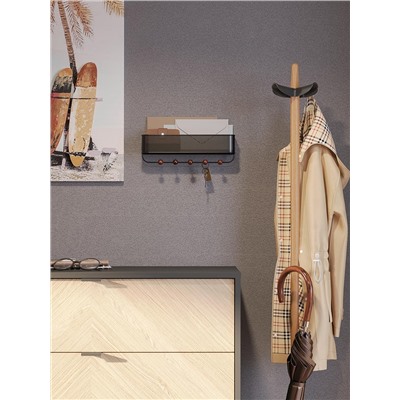 Вешалка подвесная Estique, черная/орех