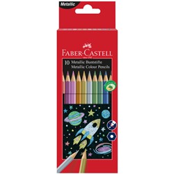 Карандаши 10цв Faber-Castell металлик заточен. 201583/10/Китай