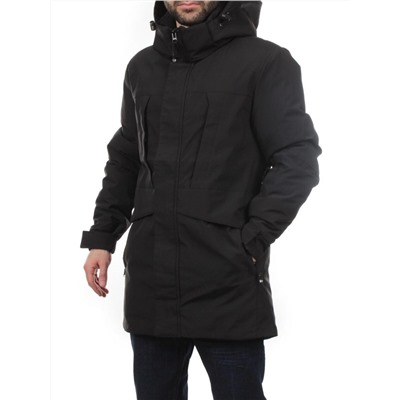 2182 BLACK Куртка мужская зимняя облегченная (130 гр. холлофайбер)