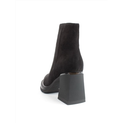 04-M3-9203 BLACK Ботильоны зимние женские (натуральная замша, натуральный мех)