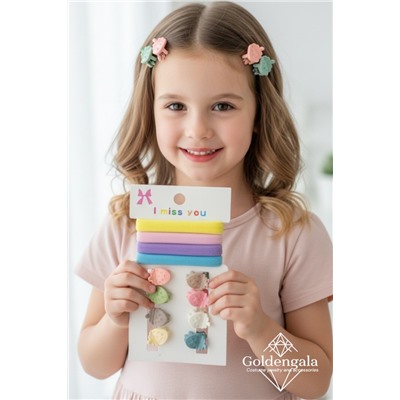 Набор детский аксессуаров для волос 12 предметов Арт НД13 тип 4