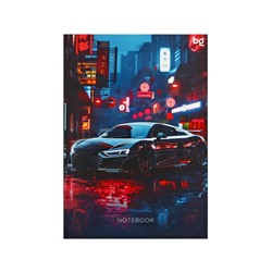Блокнот А6, 64 листа в клетку Sportcar, твёрдая обложка, матовая ламинация, выборочный лак