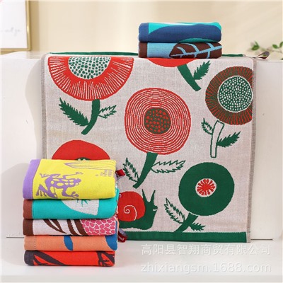 Retro gauze soft scarf, towel for face washing, double-sided wet wipes, does not fade