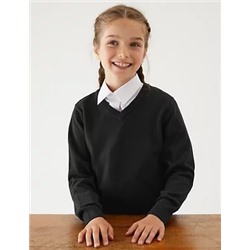 2pk Unisex Pure Cotton School Jumper (3-18 Yrs)