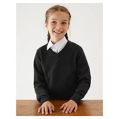 2pk Unisex Pure Cotton School Jumper (3-18 Yrs)
