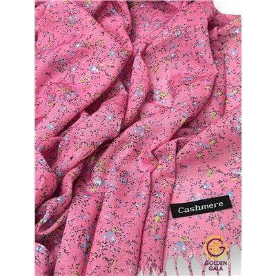 Палантин из хлопка и бамбука премиум Арт 2459/8 фон розовый