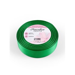 Лента репсовая, 25 мм, 23±1 м, зелёная №19