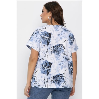 Блуза Велес (синяя) Б13758-20М