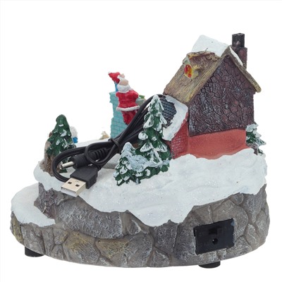 GAEM Фигурка декоративная "Рождество" (подсветка, движение, 3xAA, н/п), L18 W16,5 H16 см