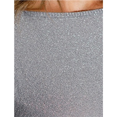 Джемпер свободный тонкой вязки из вискозы с люрексом