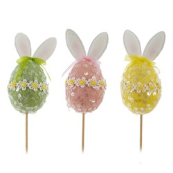 GAEM Изделие декоративное (вставка) "Яйцо" (блок 12шт) (6*6*11), L6 W6 H35 см, 3в.