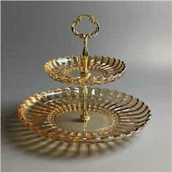 200-172 Двухъярусная этажерка в под.уп.(х8)Стекло