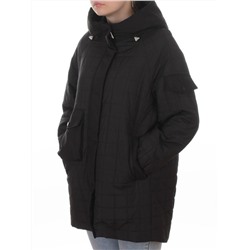 9608 BLACK Куртка стеганная демисезонная женская (100 гр. синтепон)