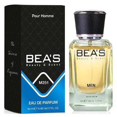 Beas M251 Carolina Herrera Bad Boy For Men edp 50 ml, Парфюм мужской Beas M251 создан по мотивам аромата Carolina Herrera Bad Boy