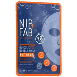 Nip + Fab Glycolic Extreme Bubble Sheet Mask Maske Masken & Peelings, 1 шт.