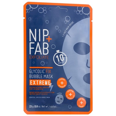 Nip + Fab Glycolic Extreme Bubble Sheet Mask Maske Masken & Peelings, 1 шт.