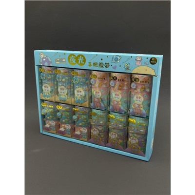 Набор декоративного скотча 5 шт. "Space bunny", mix, шоу-бокс 12 шт.