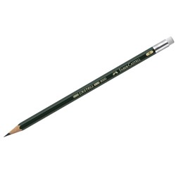 Карандаш ч/г Faber-Castell "Castell 9000" B, с ластиком, заточен.