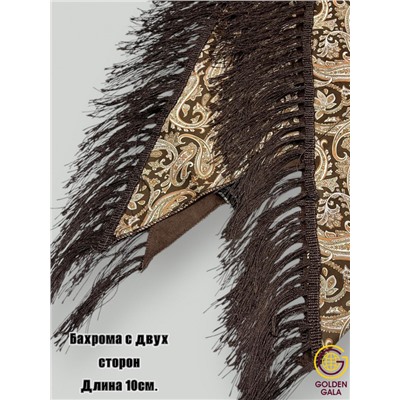 Косынка теплая на флисовой подкладке с бахромой Арт 2347/1