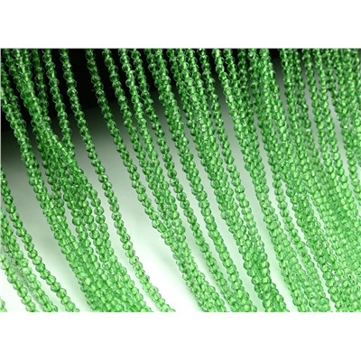 Бусины из шпинели шарик гр.2мм цв.зеленый, 36см, 204 бусины