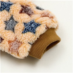 Комбинезон «Звёзды» с капюшоном, размер L (ДС 35 см, ОГ 45 см, ОШ 35 см), бежевый