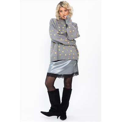 Юбка Игривое настроение (серебро) Ю14799-7М