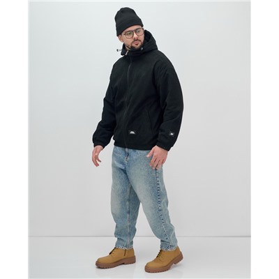 Куртка из вельвета мужская демисезонная черного цвета 25336Ch