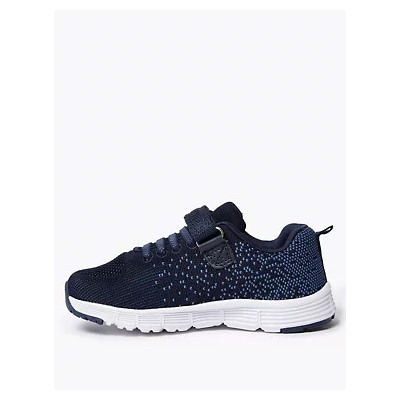 Kids Knitted Riptape Trainers (5 Small - 12 Small)