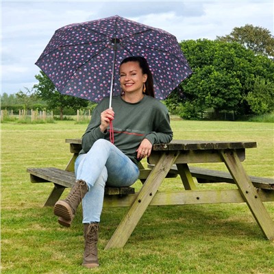 L354-4485 StrawberryGarden (Клубничный сад) Зонт женский механика Fulton