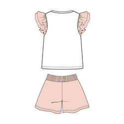 Комплект для девочки: футболка, шорты