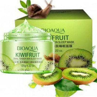Ночная маска для лица BIOAQUA с киви и муцином Kiwifruit Snail Tender