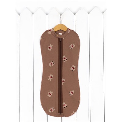Пелёнка кокон Baby Boom К157/10007-И(Н) я726 Мишки на кофе