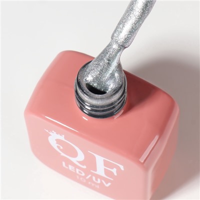 Гель лак для ногтей, кошачий глаз, трехфазный, 10 мл, LED/UV, серебристый (59)