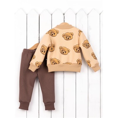 Комплект детский Baby Boom КД487/4-Ф Мишки на бежевом + коричневый
