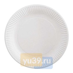 Тарелка круглая, картон, белая, d=180 мм, 50 шт.